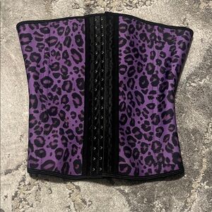 Purple Leopard Print Corset